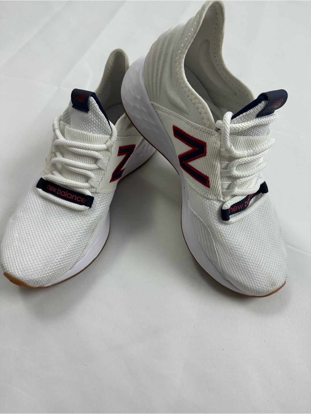 New Balance Women's Neon Yellow and White Mesh Sneakers